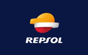 Logotipo Repsol Fondo Azul