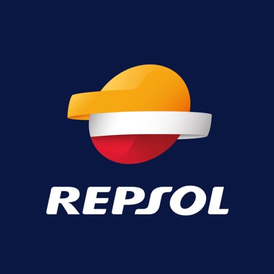 Logotipo Repsol Fondo Azul